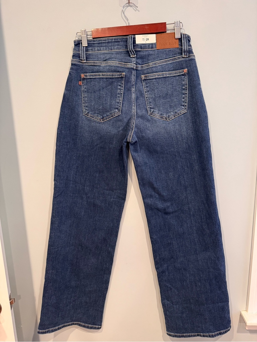 NEW Judy Blue 90's Straight Leg Patch Pocket Jeans Size 7/28 - Picture 5 of 10